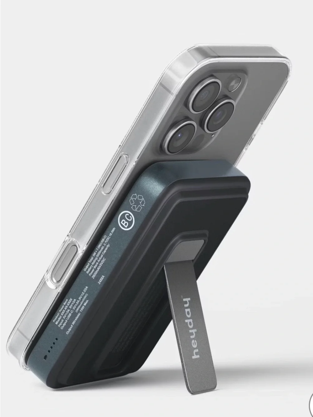heyday 5000mAh Magnetic Power Bank w/ Stand - Never Used